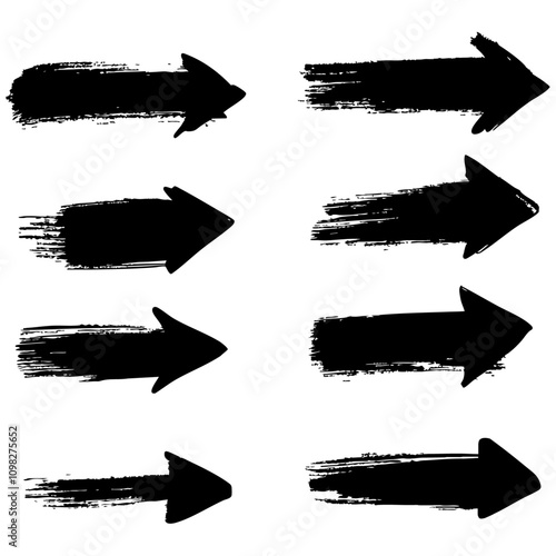 Brush Stroke Arrow Vector Collection