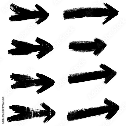 Brush Stroke Arrow Vector Collection 2