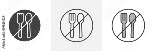 No food icon collection in black and white and colored style