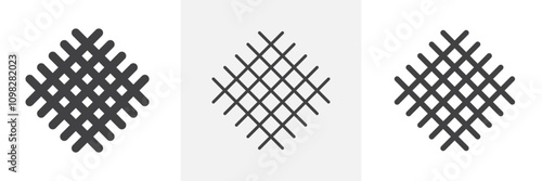 Fabric icon collection in black and white and colored style