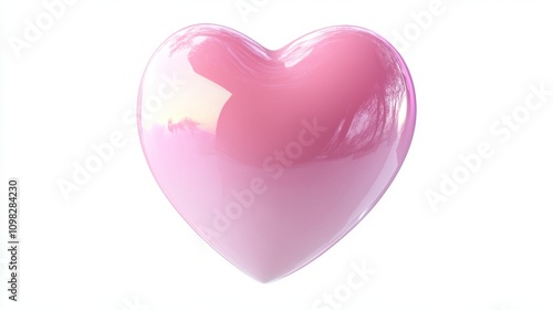 Wallpaper Mural Elegant Pink Heart Shape - A Symbol of Love and Affection Torontodigital.ca