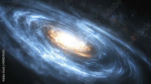 Rapidly spinning altair star in a cosmic spiral galaxy astronomy event outer space stunning viewpoint astrophysics concept photo