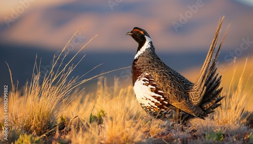 Gunnison sage-grouse or lesser sage-grouse, AI generated photo