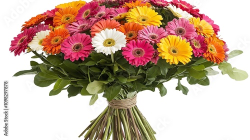 Wallpaper Mural A vibrant bouquet of gerbera daisies in various colors, perfect for gifting and decoration. Torontodigital.ca