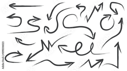 Hand-Drawn Arrow Collection – Stylish Doodle Arrows for Design Projects