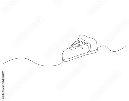Slice of Cake Continuous Line. Continuous one line drawing pastry cutlet dish with cherry. Dessert concept. Single line draw vector