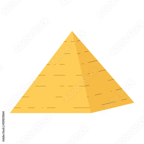 vector illustration of pyramid in white background