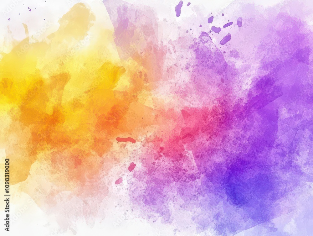 Fototapeta premium vibrant digital watercolor background featuring colorful splashes and abstract shapes, embodying the festive spirit of mardi gras, bursting with life and creativity