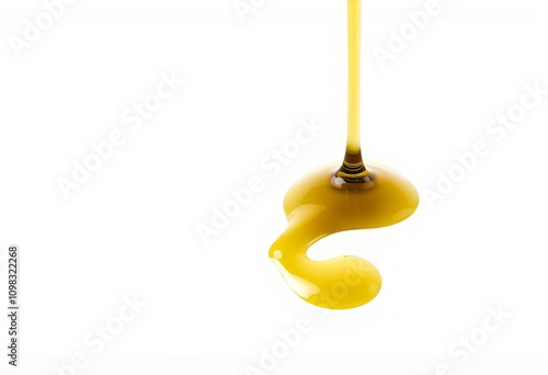 Olive Oil Drizzle of olive oil isolated on white Description Hea photo