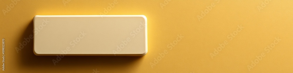 Fototapeta premium A Single White Rectangle Sits on a Yellow Background , Minimalistic Header and Banner Graphic