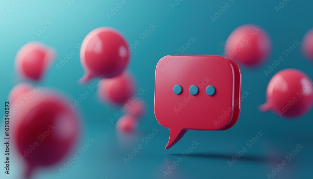 3d Message Speech Bubbles On Social Media With Alert Notice: Incorrect ...