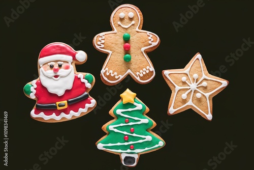 gingerbread cookies with Christmas decorations