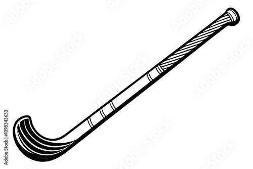 Hockey stick flat icon on white background