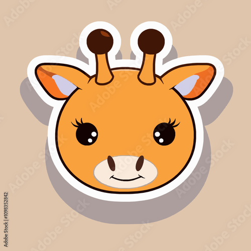 Whimsical and Cute Giraffe Cartoon Character Design