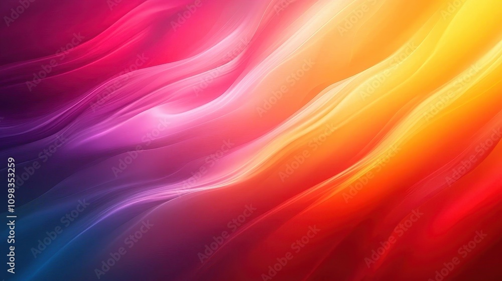 Fototapeta premium Abstract Vibrant Gradient Background with Diagonal Flowing Waves of Colorful Tones in Shades of Pink, Red, Orange, and Yellow for Artistic Designs