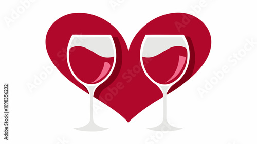 Valentine's Day Wine & Champagne Vectors, Romantic Toast