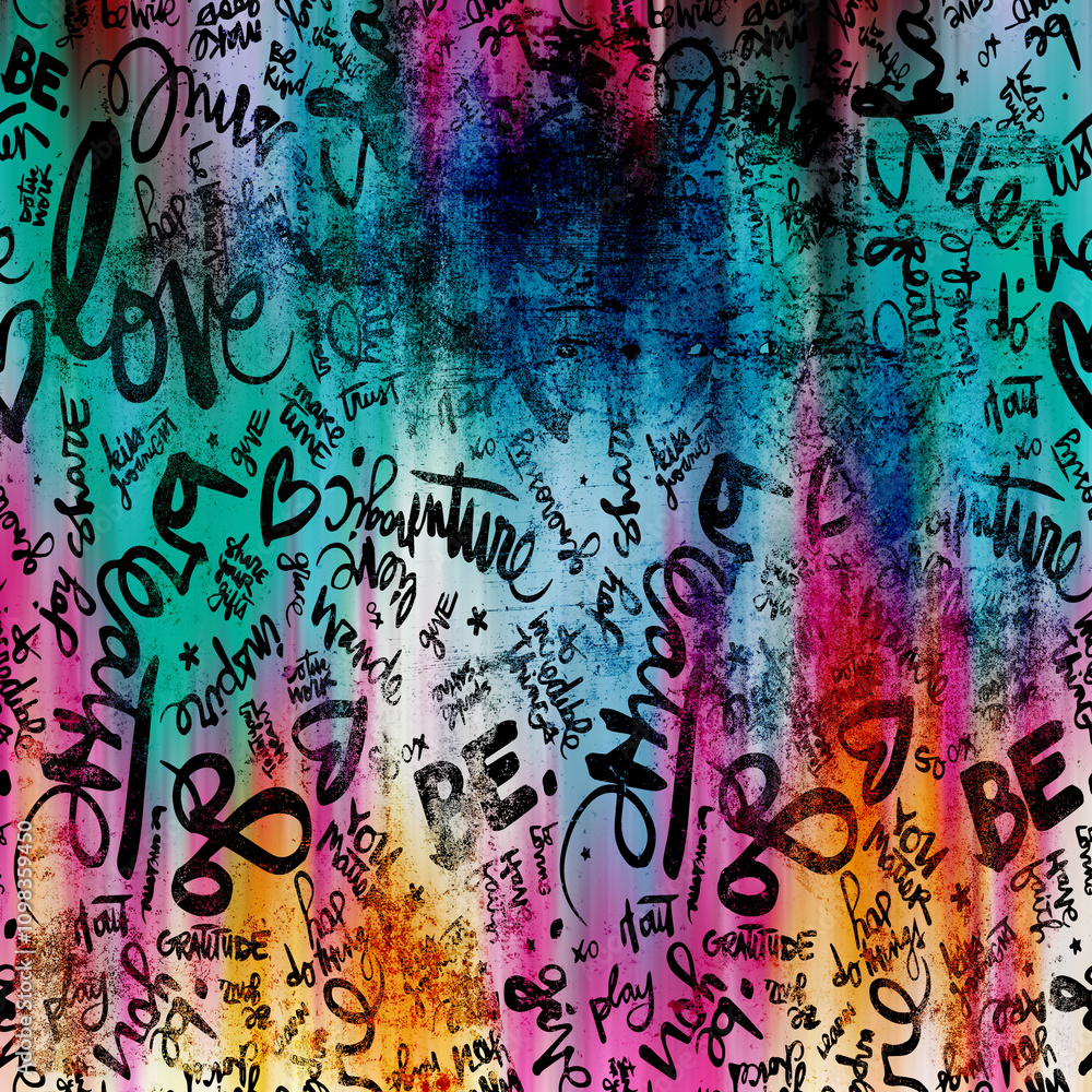 Fototapeta premium Abstract brush effects, graffiti, hand writing.