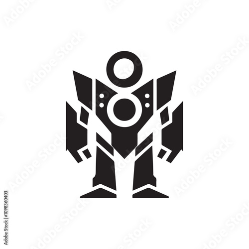 Robot vector design symbol illustration