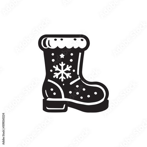  Santa Claus Boot vector design symbol art illustration