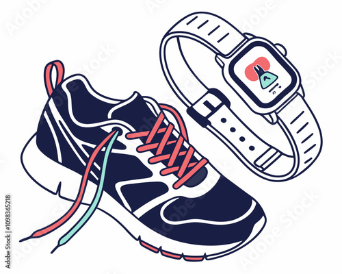 Isolated Ice Skates and Shoes on White Background: Clean and Simple Designs for Winter Sports and Footwear!