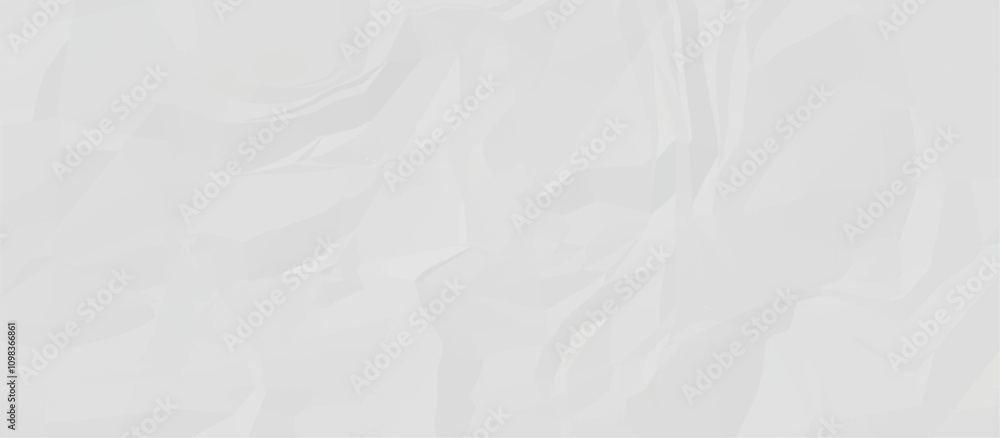 Fototapeta premium White crumpled paper texture background. Crumpled paper ball isolated on white with clipping path. panorama grunge wrinkly paper texture background, crumpled pattern texture. paper crumpled texture.