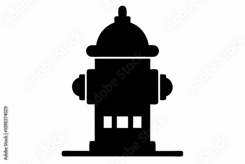 Fire Hydrant icon, Fire hydrant silhouette vector illustration