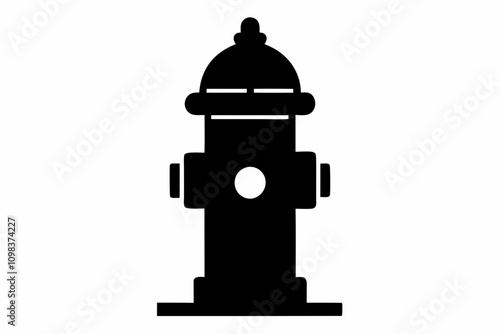 Fire Hydrant icon, Fire hydrant silhouette vector illustration