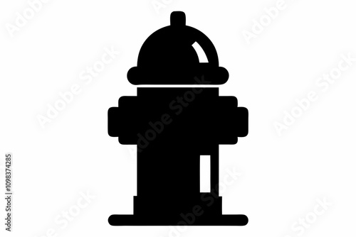 Fire Hydrant icon, Fire hydrant silhouette vector illustration