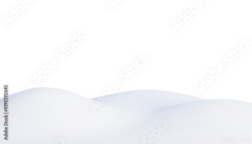Soft Winter Background with White Snowdrifts on a Clean Backdrop