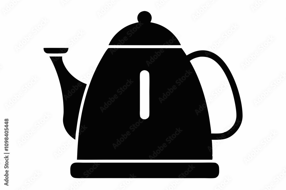 Obraz premium Electric kettle silhouette vector, kettle icon vector