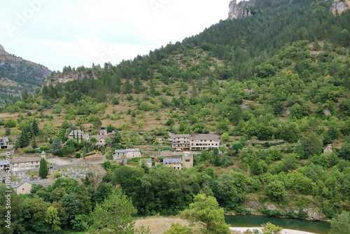 Wallpaper Mural The village of Sainte-Enimie in the Gorges du Tarn, one of the most beautiful villages in France. Occitanie, Lozere, Florac Torontodigital.ca