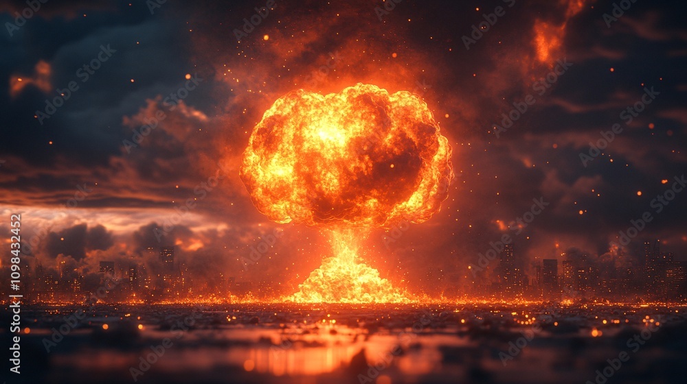 Nuclear Blast Devastation: City in Flames, Apocalyptic Scene
