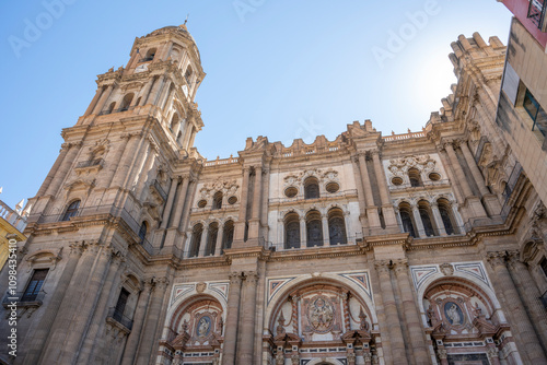Málaga, Spain - August 18, 2024: Malaga, Holy Cathedral Basilica of the Incarnation