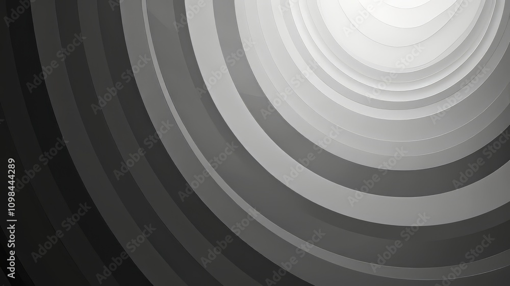 Obraz premium A grayscale gradient with a soft radial effect, creating a sense of depth and movement