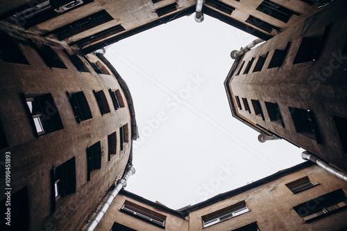 Ancient well courtyards built in the 19th century