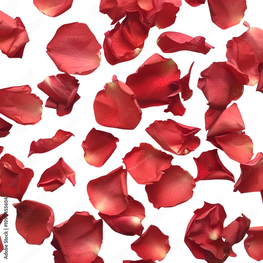 Fototapeta premium Red Rose Petals Falling