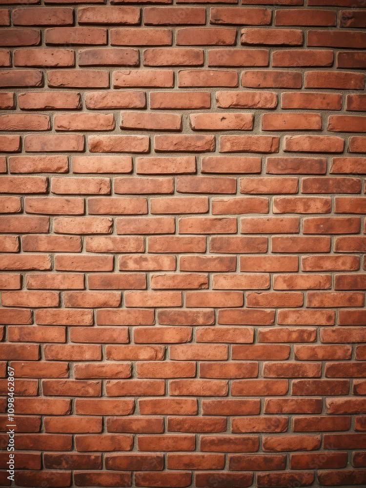 Obraz premium Rustic red brick wall texture ideal for background or design element, urban, construction