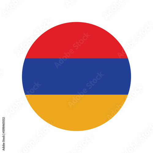 Free Download Vector Armenia National Flag icon. Round flag of Armenia on white Background. - GFXLoad