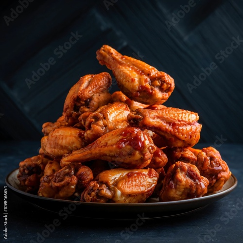 Golden Crispy Chicken Wings with Savory Sauce photo