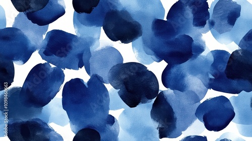 Abstract blue watercolor background with varying shades and textures.