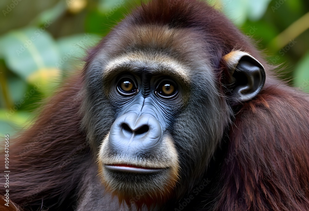 Fototapeta premium Orang utan face