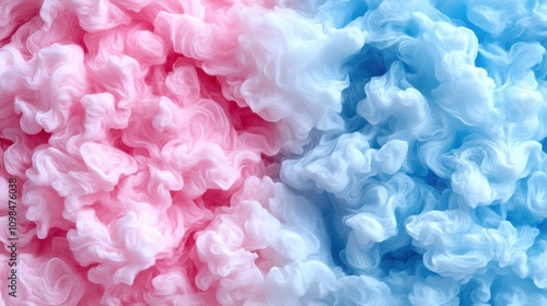 Colorful abstract background of pink and blue soft clouds.
