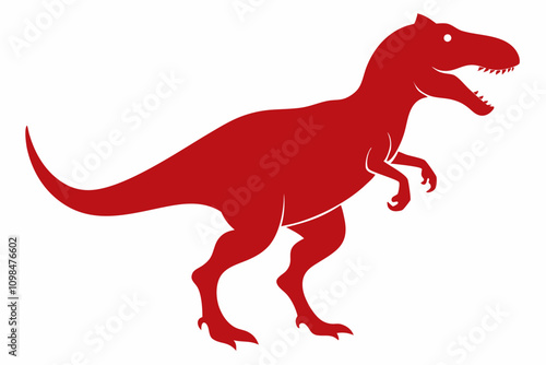 Dinosaur animal vector silhouette.