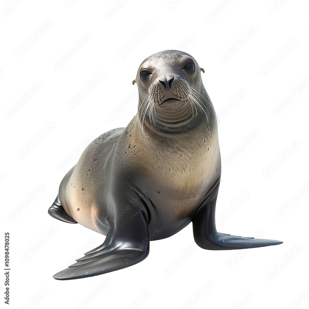 Obraz premium Close-up of a Sea Lion with a Curious Expression