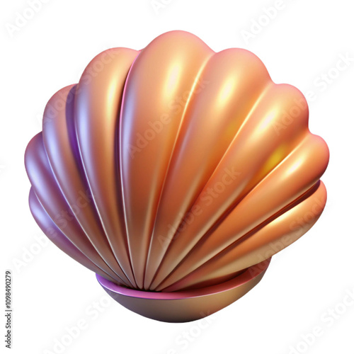seashell on white background