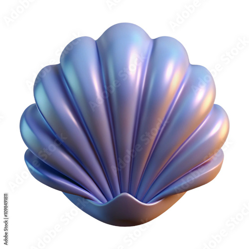 seashell on white background