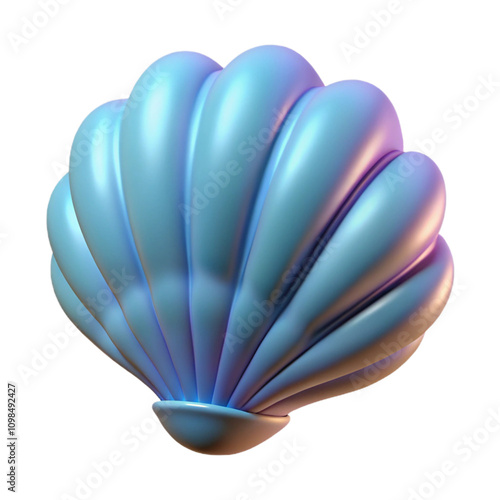 seashell on white background