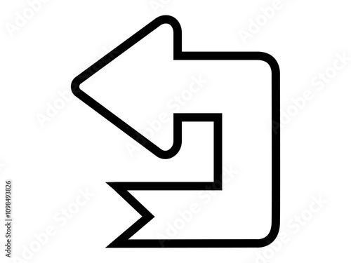 Free Download arrow shift left with ribbon tail filled - GFXLoad