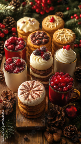 cheerful pattern of festive...