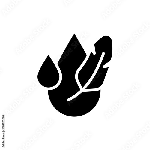 hypoallergenic icon black and white vector outline sign